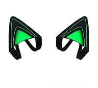 HUYUN Oreilles de chat en silicone avec oreilles de chat - Accessoire amovible compatible avec les casques Razer Kraken 2019, Kraken TE (vert)