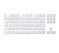 HUYUN Un ensemble complet de 87 touches de rechange pour clavier de jeu mécanique Logit G813/G815/G913/G915 TKL RGB (87 touches blanches)