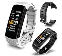 HUYVMAY Fitness Tracker podomètre Montre de Fitness étanche Tracker d'activité avec Moniteur de fréquence Cardiaque Tracker de Sommeil, Femmes Hommes Montre de Sport Smartwatch Android iOS Compatible