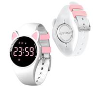 HUYVMAY Montre de Fitness pour Enfants avec podomètre sans App/Bluetooth/Smartphone, 1 Heure de Charge pour 20 Jours d'utilisation, Montre-Bracelet étanche IP68 pour garçon Fille Enfants