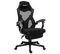 huzaro Combat 3.1 Fauteuil Gaming avec Repose Pieds, Dossier Inclinable 135°, Chaise Gamer Ergonomique en Tissu Et Mesh, Structure Renforcée, Charge 150 Kg, Certifié SGS, Carbon