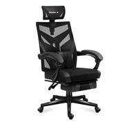 huzaro Combat 5.0, Chaise Gamer, Ergonomique, pour Un Poste PC Gaming, Noir | Repose-Pieds, Coussin Lombaire, Appuie-tête réglable, Charge maximale 140 kg, Angle d'inclinaison de 90 à 140°