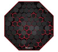 huzaro FLOORMAT 2.0, Tapis protège-Sol, Durable et Resistant, Dimensions | Matériau antidérapant, 120cm x 120cm, Épaisseur, 5mm, Design Octagonale, pour Un Poste Gaming, Noir