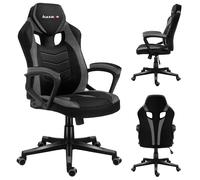 Huzaro Force 2.5 | chaise de bureau gaming chaise d'ordinateur | réglable en hauteur pivotant avec fonction bascule | peut supporter jusqu'à 140 kg | tissu | noir gris