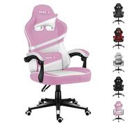 huzaro Force 4.4 | Chaise Bureau | Fonction Bascule | Ergonomique | Tissu Mesh | Appui-tête | Coussin Lombaire | Réglable en Hauteur | PC Gaming | Accoudoirs Souples | Rose