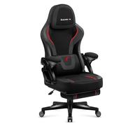 Huzaro Chaise gaming Force 4.6 – Design ergonomique, repose-pieds, appuie-tête réglable – Tissu noir