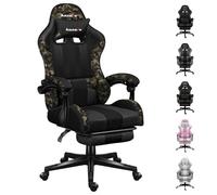 huzaro Force 4.7 Chaise Gamer Ergonomique | Charge maximale 140kg | Double Inclinaison | Accoudoirs | Coussin Lombaire | Tissu Huge Mesh | Repose-Pieds | Camo