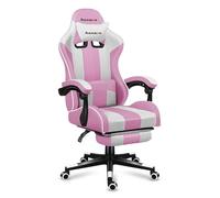 huzaro Force 4.7 Chaise Gamer | Ergonomique | Charge maximale - 140kg | Double Inclinaison | Accoudoirs | Coussin Lombaire | Tissu Huge Mesh | Repose-Pieds | Rose