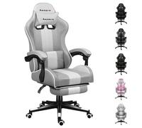 huzaro Force 4.7 Chaise Gamer | Ergonomique | Charge maximale - 140kg | Double Inclinaison | Accoudoirs | Coussin Lombaire | Tissu Huge Mesh | Repose-Pieds | Blanc