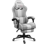 huzaro Force 4.7 Chaise Gamer | Ergonomique | Charge maximale - 140kg | Double Inclinaison | Accoudoirs | Coussin Lombaire | Tissu Huge Mesh | Repose-Pieds | Blanc