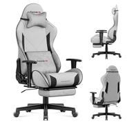 huzaro Force 5.7 Chaise de Bureau avec Repose-Pieds, Fauteuil de Gaming Ergonomique, Appui-tête et Soutien Lombaire, Chaise d’Ordinateur réglable, Tissu, Gris