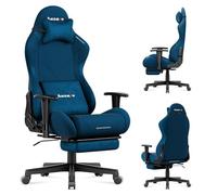 huzaro Force 5.7 Chaise de Bureau avec Repose-Pieds, Fauteuil de Gaming Ergonomique, Appui-tête et Soutien Lombaire, Chaise d’Ordinateur réglable, Tissu, Bleu