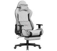 huzaro Force 5.7 Chaise de Bureau avec Repose-Pieds, Fauteuil de Gaming Ergonomique, Appui-tête et Soutien Lombaire, Chaise d’Ordinateur réglable, Tissu, Gris