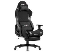 huzaro Force 5.7 Chaise de Bureau avec Repose-Pieds, Fauteuil de Gaming Ergonomique, Appui-tête et Soutien Lombaire, Chaise d’Ordinateur réglable, Tissu, Noir