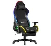 huzaro Force 5.7 Chaise de Bureau avec Repose-Pieds, Fauteuil de Gaming Ergonomique, Appui-tête et Soutien Lombaire, Chaise d’Ordinateur réglable, Tissu, Noir RVB