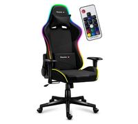huzaro Force 6.2 RVB | Eclairage LED | Chaise Bureau Gaming | Tissu Carbone | Jusqu'à 130 kg | Réglable en Hauteur | Appuie tête | Design Ergonomique | Noir