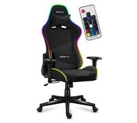 huzaro Force 6.2 RVB | Eclairage LED | Chaise Gamer | Tissu HD | Jusqu'à 130 kg | Réglable en Hauteur | Ergonomique | PC Gaming | Siege Bureau | Noir