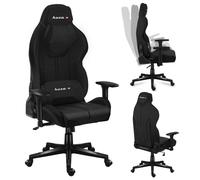 Huzaro Force 7.9 | Chaise de jeu Chaise de bureau Chaise de bureau ergonomique | Appuie-tête Réglable en hauteur Accoudoirs 3D | jusqu'à 150 kg | Tissu | Noir