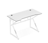 Bureau gaming HUZARO HERO 1.6 Blanc, Bureau Ergonomique, PC Gaming, Informatique, Gamer, Bureau Jeux, 120x60x77cm