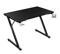 Huzaro Bureau Gaming Hero 1.8 – Plateau carbone 100x60 cm, crochet casque, porte gobelet – Noir
