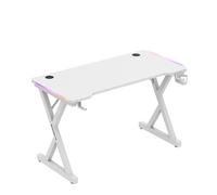 huzaro Hero 2.3 RGB Table de jeu avec LED - 120 x 60 cm - Bureau d'ordinateur pour gaming avec crochet pour casque et porte-gobelet - Gestion des câbles - Cadre en acier stable - Table PC bureau à
