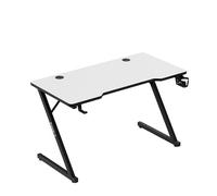 huzaro Hero 2.5 Bureau Gaming Ergonomique | Poste PC Gamer | Design Moderne | Panneau Structure Carbon | Construction Solide | 120x60cm | Crochet Casque et Porte gobelet | Blanc