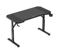 huzaro Hero 2.6 | Bureau PC Gaming | Construction Solide | Design Ergonomique | Plateau en Carbone | 120x60cm | Crochet Casque | Porte gobelet | Reglage 3 hauteurs | Passe-Cable | Noir