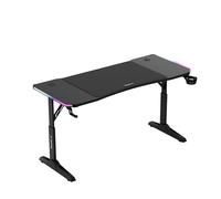 Huzaro Bureau Gaming Hero 3.6 RVB – réglable 56–79 cm, plateau 140×60 cm, tapis XXL inclus, noir