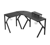 huzaro Hero 6.3 | Bureau d’Angle | Poste PC Gaming | Construction Solide | Design Ergonomique | Plateau revêtement Carbone | 154x117cm | Crochet Casque | Porte gobelet | Home Office | Noir