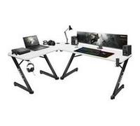 huzaro Hero 7.0 | Bureau d'angle | Forme de L | Poste Gamer | Montage Droite et Gauche | Plateau en Carbone | 154 x 117cm | Design Ergonomique | Construction Solide | Pietement en Z | Blanc