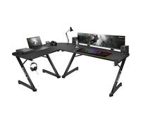 Huzaro Hero 7.0 | Bureau d'angle en forme de L Gaming Table de bureau | Montage à droite à gauche | Plateau en carbone | 154 x117 | Noir