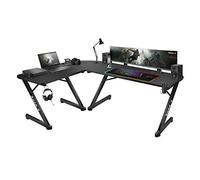 huzaro Hero 7.0, Bureau d'angle, Forme de L, Poste Gamer Plateau en Carbone | Montage Droite et Gauche, 154 x 117cm, Design Ergonomique, Construction Solide, Pietement en Z, Noir