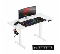 huzaro Hero 8.2 | Bureau Assis-Debout | Electrique | 120x60cm | Réglable en Hauteur | Construction en métal | Bureau Gaming | PC Gamer | Ergonomique | Blanc