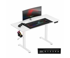 huzaro Hero 8.2 | Bureau Assis-Debout | Electrique | 120x60cm | Réglable en Hauteur | Construction en métal | Bureau Gaming | PC Gamer | Ergonomique | Blanc