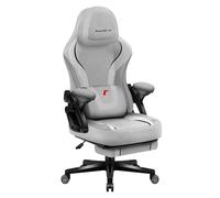 HUZARO Force 4.6 Grey | Chaise de jeu PC Chaise de bureau ergonomique | Repose-pieds Fonction bascule Appuie-tête réglable Dossier | jusqu'à 130 kg
