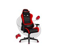 HUZARO Ranger 6.0 Red mesh Chaise Gaming Fauteuil Gamer de Jeu Ergonomique Hauteur Réglable Pivotant Support Lombaire Inclinable