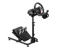 huzaro Speed 2.0, Support de volant de course réglable, Compatible Logitech Fanatec Thrustmaster, Structure acier stable, Hauteur et angle ajustables, Pliable, Patins antidérapants