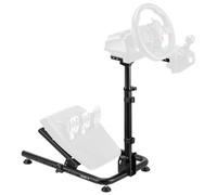 huzaro Speed 2.0, Support de volant de course réglable, Compatible Logitech Fanatec Thrustmaster, Structure acier stable, Hauteur et angle ajustables, Pliable, Patins antidérapants