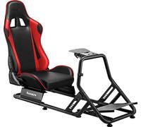 huzaro Speed 6.0 | Simulateur de course Cockpit GT F1 Simulateur de course | Support de volant | Pliable | Dossier réglable | Siège de jeu noir-rouge