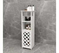huzhou Meuble de Salle de Bain, Armoire d’Angle avec Porte et Étagères, Cuisine, Salle à Manger,Meuble Salle de Bain,Meuble Toilettes WC Rangement,Tiroir, Compartiment (78 * 22 * 22 cm ✩Blanc)