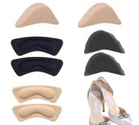 HUZNA 4 Paires Remplisseurs de Chaussures, Inserts pour Orteil pour Chaussures Trop Grandes, Insert de Doublure de Talon Coussinets Adhésifs Réutilisables,Unisexes Respirants et Souples, Taille Unique