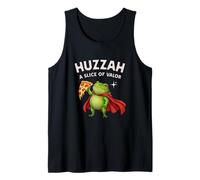 Huzzah A Slice of Valor Frog Knight Pizza Gamer Débardeur