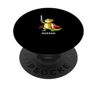 Huzzah Dragon Paladin Funny Sword Shield Meme Novelty Quote PopSockets PopGrip Adhésif