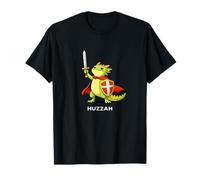 Huzzah Dragon Paladin Funny Sword Shield Meme Novelty Quote T-Shirt