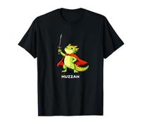 Huzzah Dragon Shadow Knight Funny Black Sword Meme Quote T-Shirt
