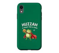 Huzzah Feast for a King Frog Knight Burger Gamer Snacks Coque pour iPhone XR