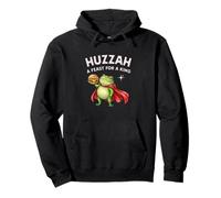 Huzzah Feast for a King Frog Knight Burger Gamer Snacks Sweat à Capuche