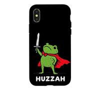 Huzzah Frog Knight Épée drôle Médiévale Fantasy Meme Coque pour iPhone X/XS