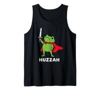 Huzzah Frog Knight Épée drôle Médiévale Fantasy Meme Débardeur
