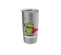 Huzzah Frog Knight Épée drôle Médiévale Fantasy Meme Gobelet isotherme en acier inoxydable double paroi